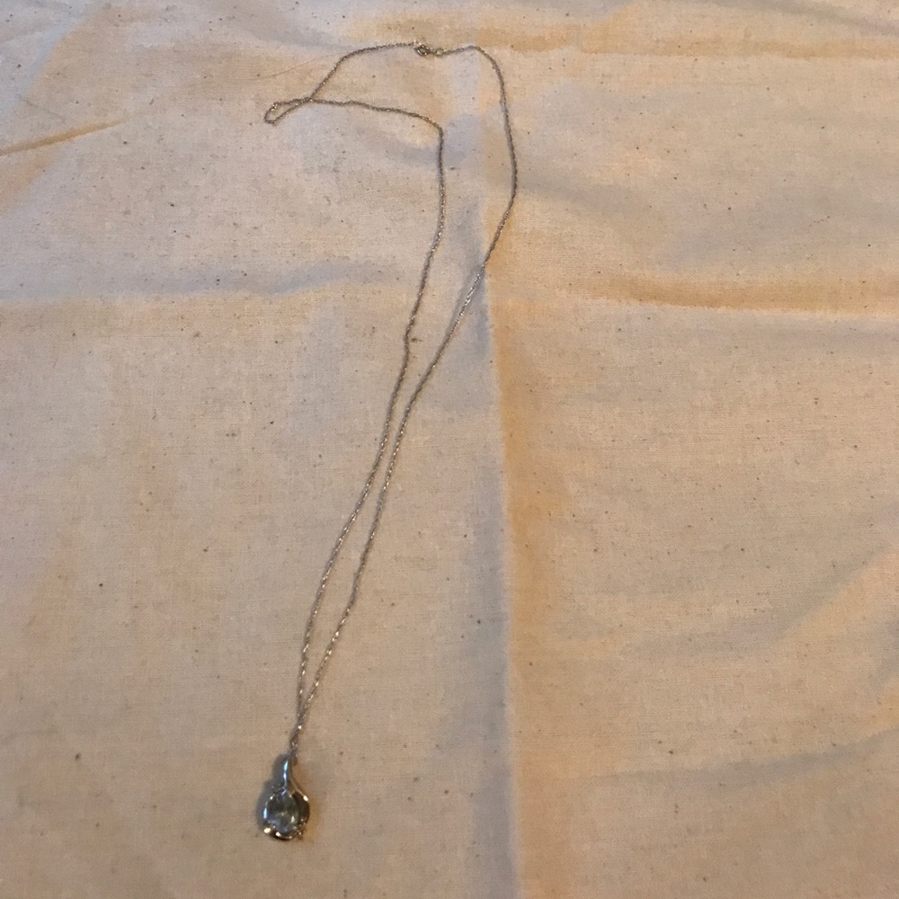 Aquamarine with diamond necklace - Picture 2 of 2
